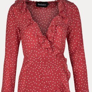 Realisation Par Alexandra Dress in Red Small- 100% Silk